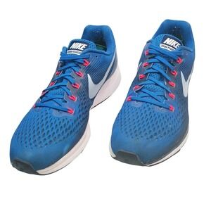 Nike Air Zoom Pegasus 34 Mens Running Shoes Blue Pink 880555-402 Size 11
